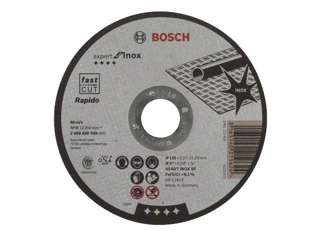 круг отрезной 125х1.0x22.2 мм для нерж. стали expert bosch 2608600549 от BTSprom.by