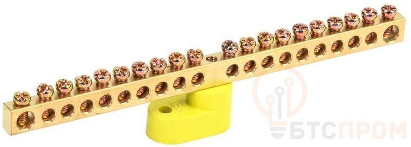 Шина PE "земля" ШНИ-6х9-20-У1-Ж на одном угловом изоляторе IEK YNN10-69-20C1-K05 фото в каталоге от BTSprom.by  Шина PE "земля" ШНИ-6х9-20-У1-Ж на одном угловом изоляторе IEK YNN10-69-20C1-K05 фото в каталоге от BTSprom.by