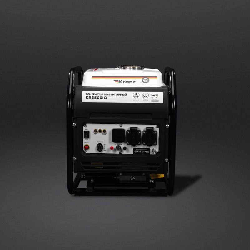  Генератор инверторный KR3500IO 3.5кВт 230В 7л открытый корпус ручной старт KRANZ KR-16-1143 фото в каталоге от BTSprom.by