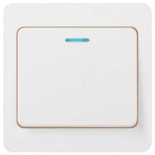 выключатель 1-кл. сп style 7-102-01 10а ip20 250в с подсветкой бел. intro б0060627 от BTSprom.by