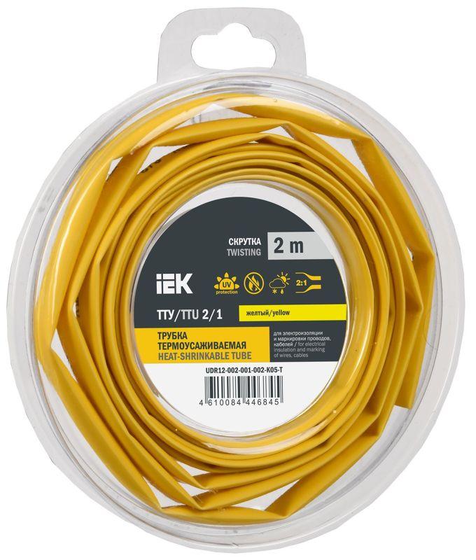 трубка термоусадочная тту нг-ls 2/1 желт. (уп.2м) iek udr12-002-001-002-k05-t от BTSprom.by