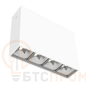 Светильник светодиодный DL-Box Reflect Multi 1х4 10Вт 3000К 150х40х115 накладной 35град.х75град. RAL9003 бел. муар диммер DALI VARTON V1-R0-00252-20D23-2001030 фото в каталоге от BTSprom.by  Светильник светодиодный DL-Box Reflect Multi 1х4 10Вт 3000К 150х40х115 накладной 35град.х75град. RAL9003 бел. муар диммер DALI VARTON V1-R0-00252-20D23-2001030 фото в каталоге от BTSprom.by