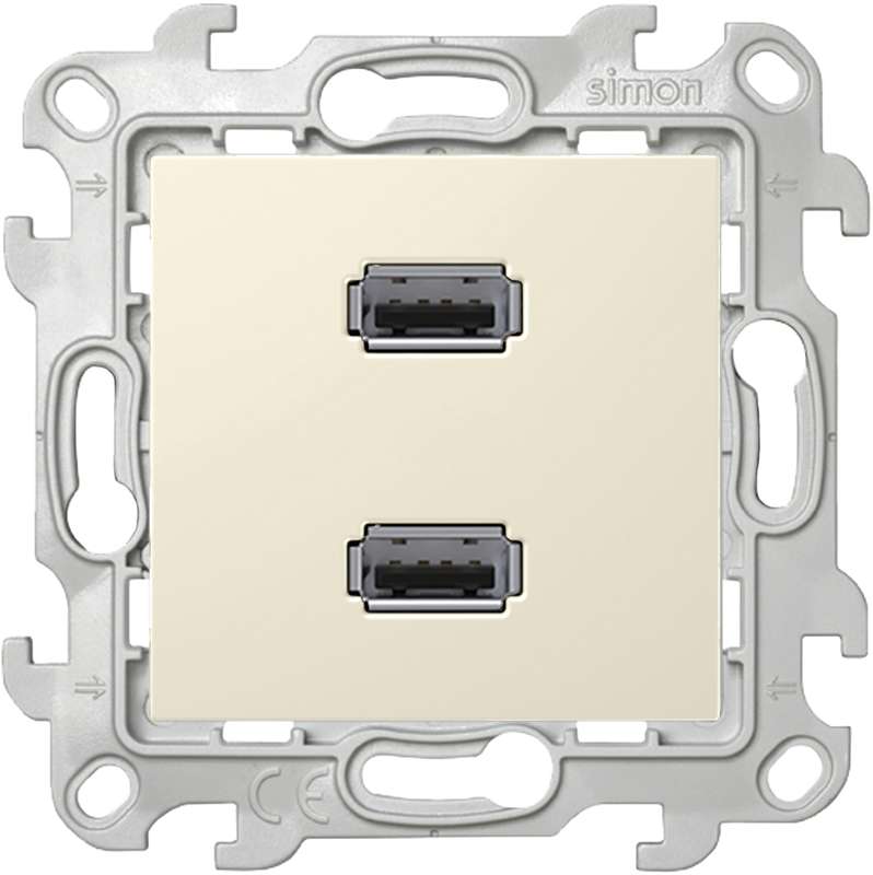 розетка usb 2-м сп simon 24 ip20 коннектор механизм сл. кость simon 2411090-031 от BTSprom.by