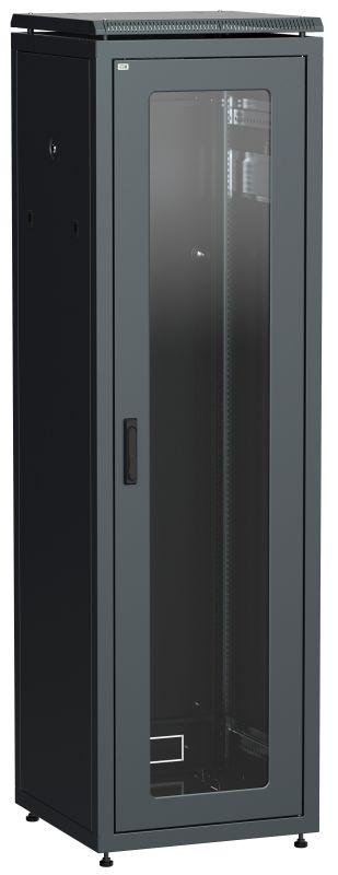 шкаф сетевой 19дюйм linea n 38u 600х600мм стекл. передн. дверь черн. itk ln05-38u66-g от BTSprom.by