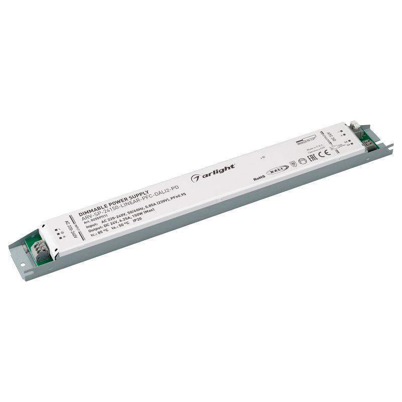 блок питания arv-sp-24150-linear-pfc-dali2-pd 24в 6.25а 150вт ip20 металл arlight 025597(1) от BTSprom.by