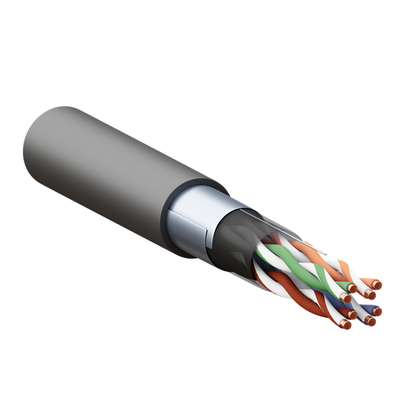 кабель витая пара f/utp кат.5e 4 пары solid внешн. ldpe черн. teracom ekf trc-5eftp-04pe-bk-out3 от BTSprom.by