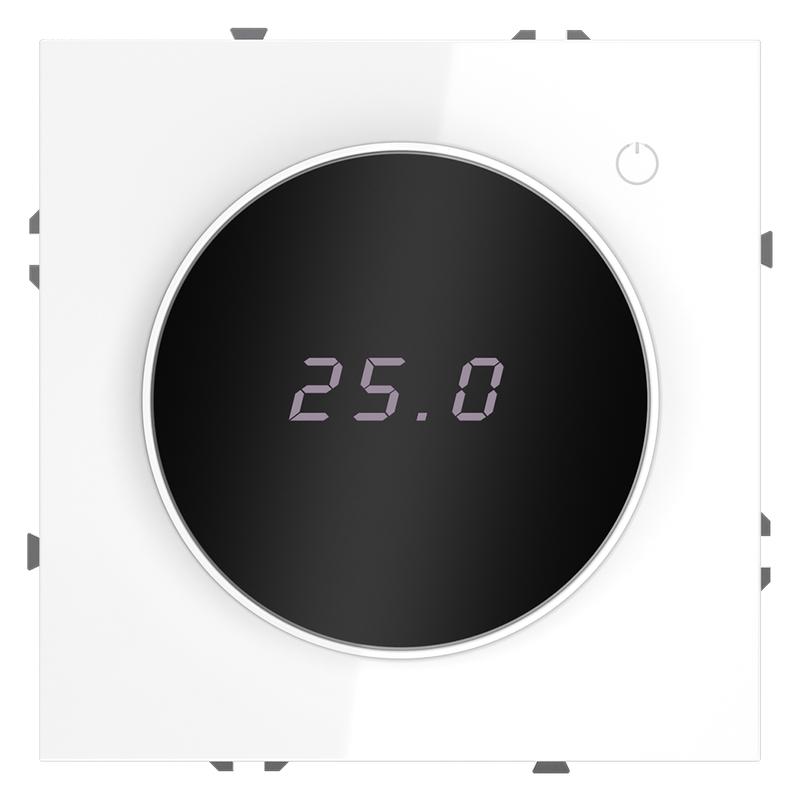 терморегулятор электронный s70 с индикацией и датчиком для теплого пола механизм бел. глянцевый voltum vls070101 от BTSprom.by