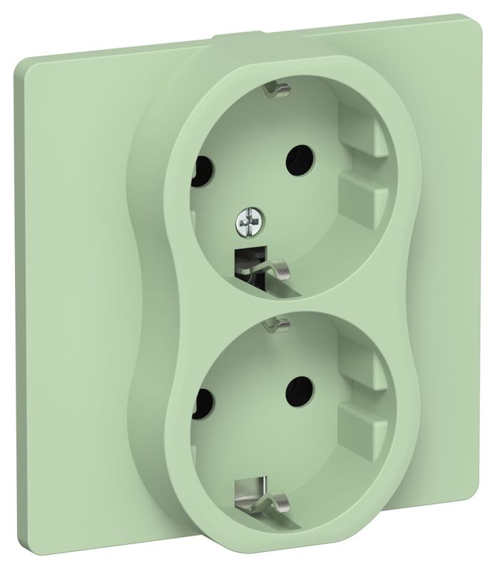 розетка 2-м сп flite рс12-1-к-флф 16а с заземл. без защ. шторок безвинтовое крепление в сборе механизм фисташк. iek fi-r21c-16-1-k93 от BTSprom.by