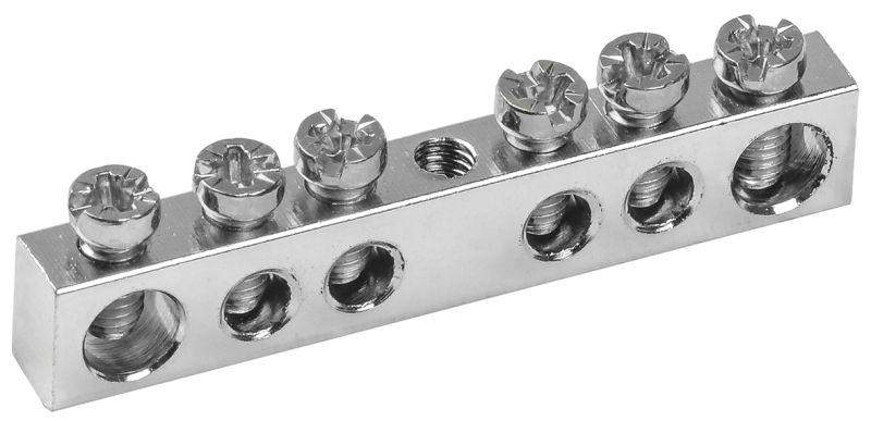 шина pen "земля-ноль" 6х9мм 6/1 ni (6групп/крепеж по центру) iek ynn10-06-100-n от BTSprom.by