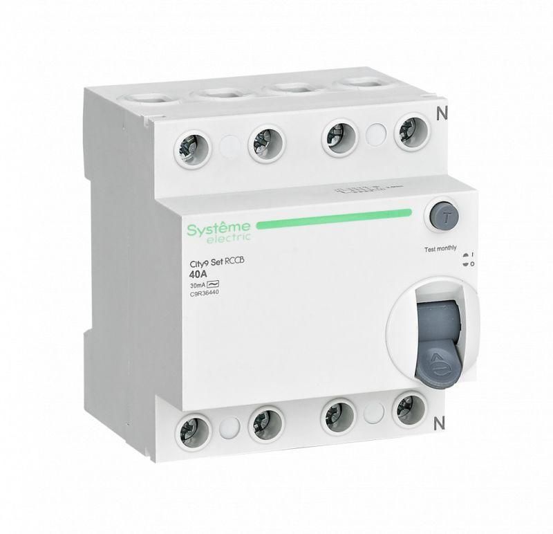 выключатель дифференциального тока (узо) 4п 40а 30ма тип ac city9 set 400в se c9r36440 от BTSprom.by