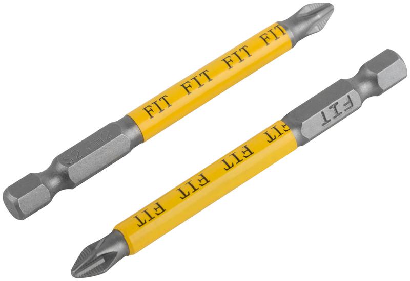  Набор бит кованые сталь S2 односторонние 75мм PH2 профи блистер (уп.2шт) FIT 57508 фото в каталоге от BTSprom.by