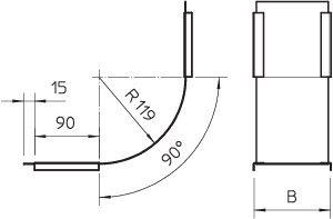 Крышка для угла вертикального внутр. 90град. осн.50 DBV 60 050 S FS OBO 7130801 от BTSprom.by