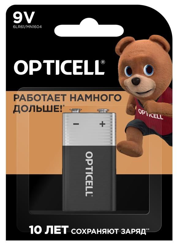 элемент питания алкалиновый "крона" 6lr61 9в (блист. 1шт) basic opticell 5051003 от BTSprom.by