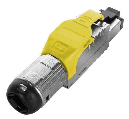 разъем полевой оконцовки rj-45 (8p8c) под витую пару для ож кабеля toolless кат. 6a экранир. накручивающийся хвостовик plue-8p8c-s-c6a-sh-yl желт. hyperline 403351 от BTSprom.by