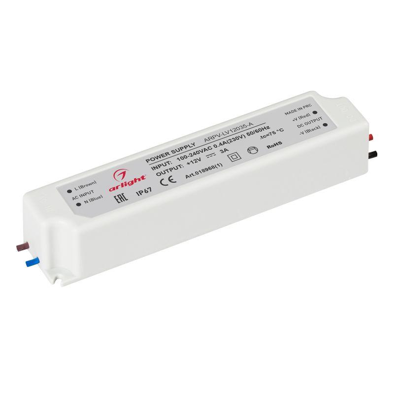 блок питания arpv-lv12035-a 12в 3.0а 36вт ip67 пластик arlight 018968(1) от BTSprom.by блок питания arpv-lv12035-a 12в 3.0а 36вт ip67 пластик arlight 018968(1) от BTSprom.by