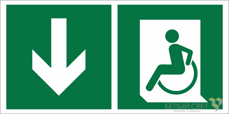 знак безопасности npu-2110.e71"указ.двери эвакуац. выхода (лев.) для мгн" белый свет a20399 от BTSprom.by