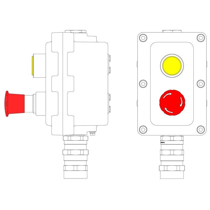пост управления взрывонепроницаемый из алюм. lcsd-02-b-mc-l1y(220)x1-p6e(11)x1-pcmb-ka3mhk dkc lcsd21000068 от BTSprom.by
