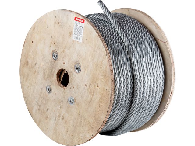 трос стальной, оцинк. м14 din 3060 (бухта 100 м) starfix smp-53715-100 от BTSprom.by