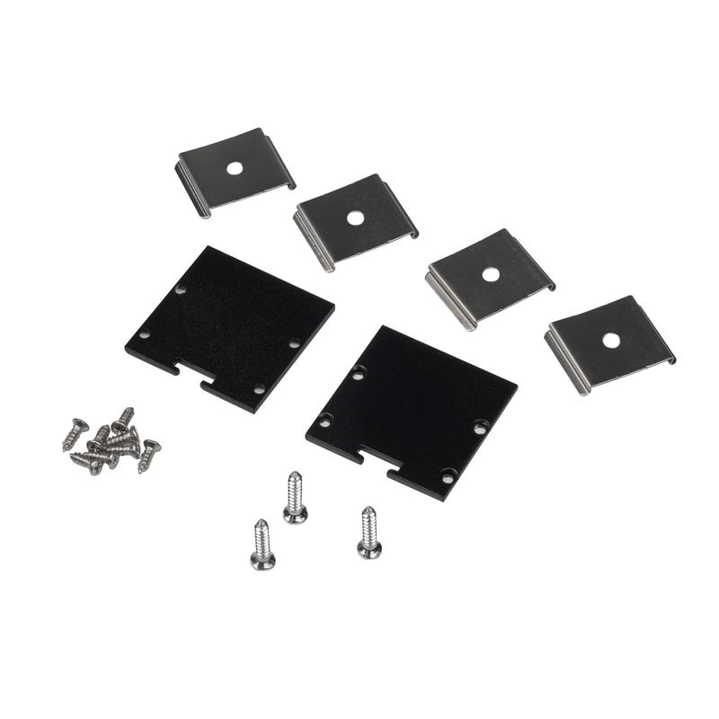  Профиль накладной PAL 5035-BLACK L2000 в комплекте: 2 глухих заглушки; рассеив. матов.; 4 клипсы крепежных анодир. Pro JazzWay 5058972 фото в каталоге от BTSprom.by