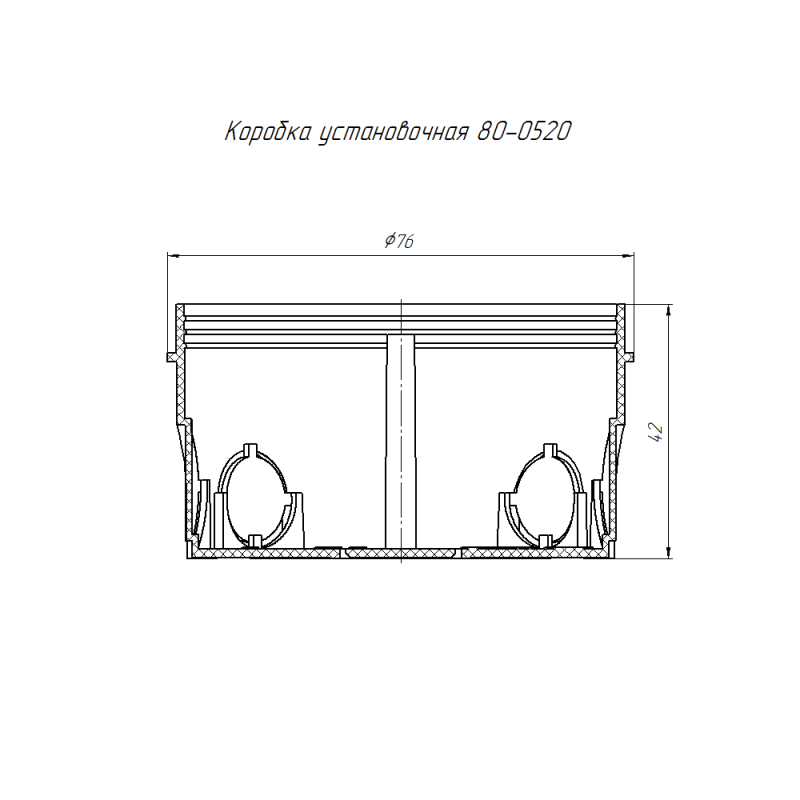  Коробка установочная СП 80-0520 безгалогенная (HF) 76х42 Промрукав 80-0520 фото в каталоге от BTSprom.by