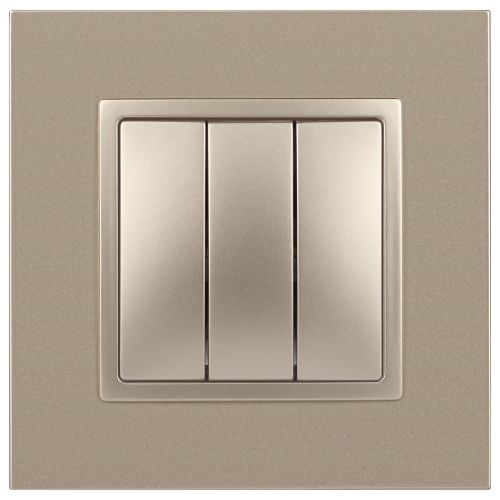  Выключатель 3-кл. СП Elegance 14-1107-04 10А IP20 250В 10AX механизм шампань Эра Б0034253 фото в каталоге от BTSprom.by