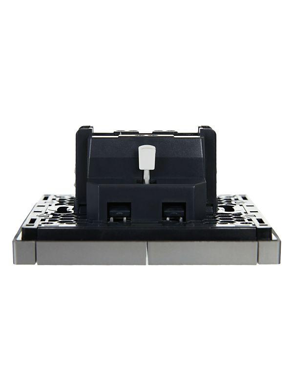  Выключатель 2-кл. СП FORTE&PIANO 10А FP505 сталь IEK FP-V20-0-10-1-K46 фото в каталоге от BTSprom.by