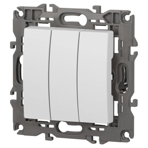  Выключатель 3-кл. СП Elegance 14-1107-01 10А IP20 250В 10AX механизм бел. Эра Б0034249 фото в каталоге от BTSprom.by