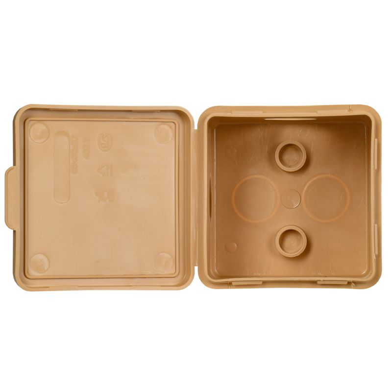  Коробка распаячная ОП КМ 65х65х50 IP54 откид. крышка 4 ввода сосна IEK UKO31-065-065-050-K34-54 фото в каталоге от BTSprom.by