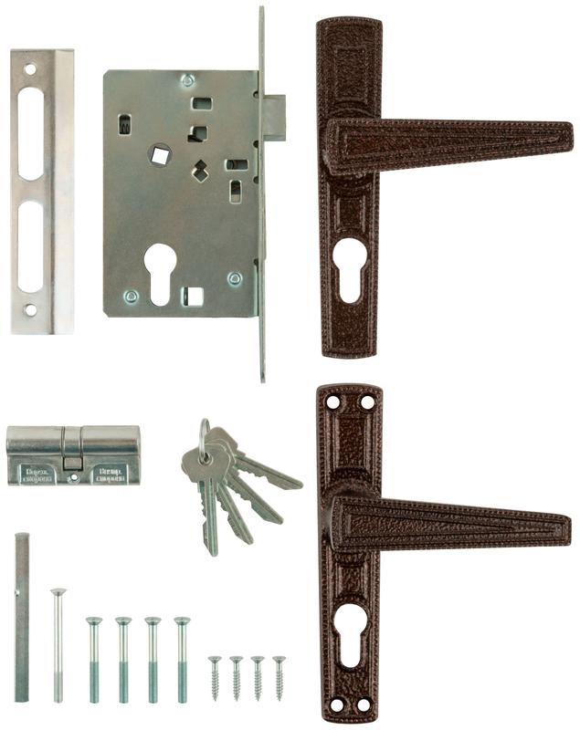  Замок врезной с ручками "Зенит" ЗВ4-3.01 медь 67000 фото в каталоге от BTSprom.by