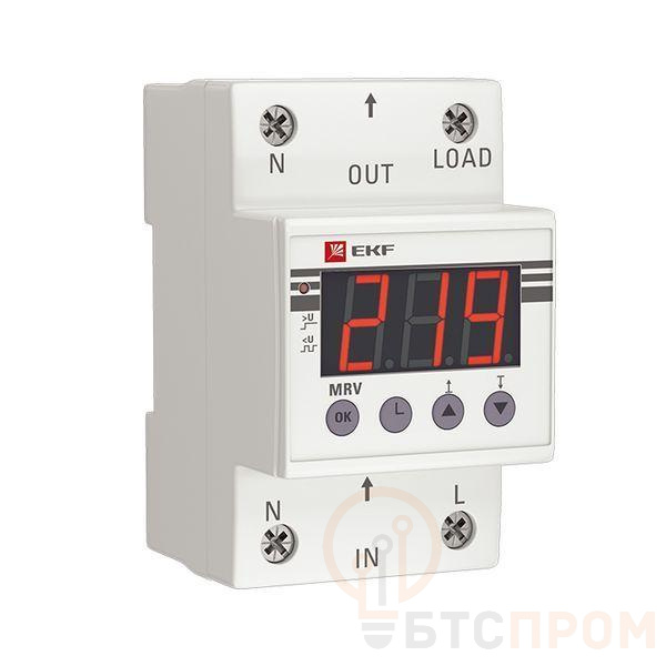 Реле напряжения с дисплеем MRV 25А PROxima EKF MRV-25A фото в каталоге от BTSprom.by  Реле напряжения с дисплеем MRV 25А PROxima EKF MRV-25A фото в каталоге от BTSprom.by