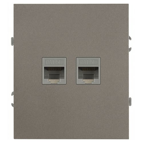 розетка информационная 2-м сп arktik rj45 16а ip20 250в титан эра б0070490 от BTSprom.by