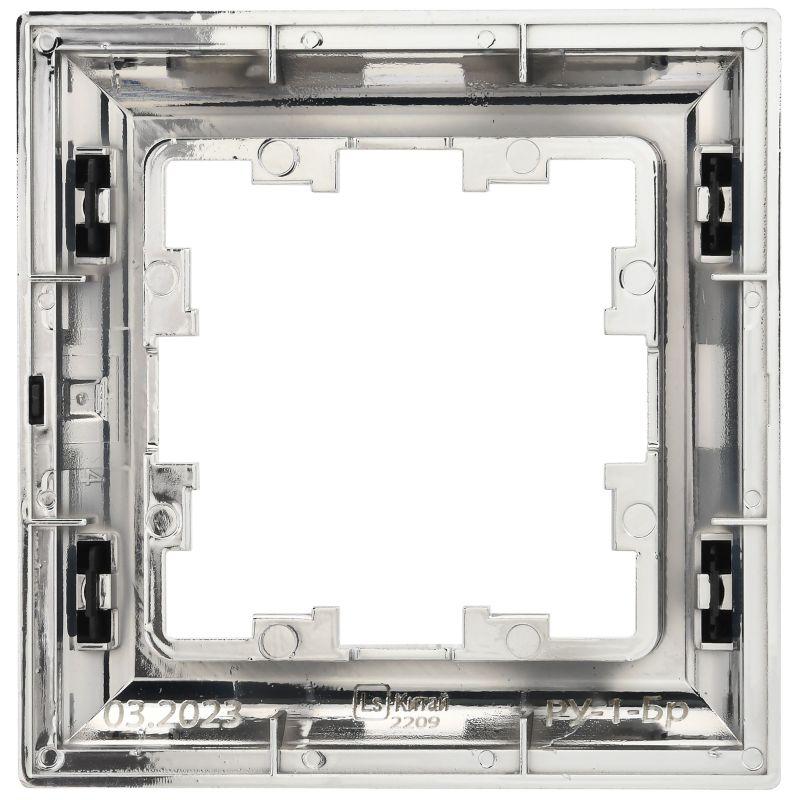  Рамка 1-м BRITE РУ-1-Бр хром/черн. IEK BR-M12-12-2-K23 фото в каталоге от BTSprom.by