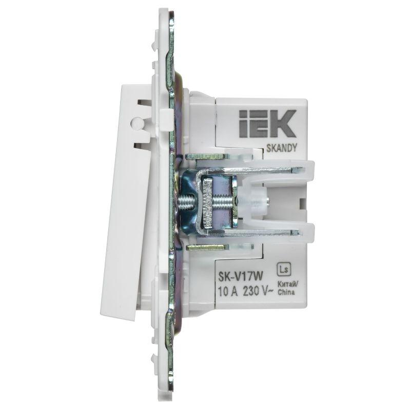  Кнопка звонка SKANDY 10А SK-V17W для отелей с индикацией арктич. бел. IEK SK-V14-2-10-K01 фото в каталоге от BTSprom.by