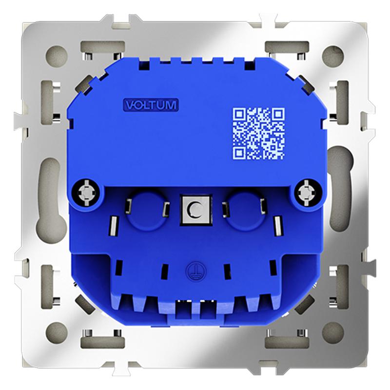  Розетка 1-м СП S70 16А с USB A+A с заземл. защ. шторки механизм сталь Voltum VLS040405 фото в каталоге от BTSprom.by