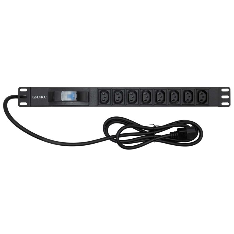 блок розеток 8-м 10а iec 60320 c13 для 19дюйм шкафов автомат защиты dkc r519iec8cbc14 от BTSprom.by