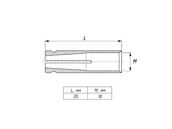  Анкер забивной М10 латунь EKF alzm10 фото в каталоге от BTSprom.by