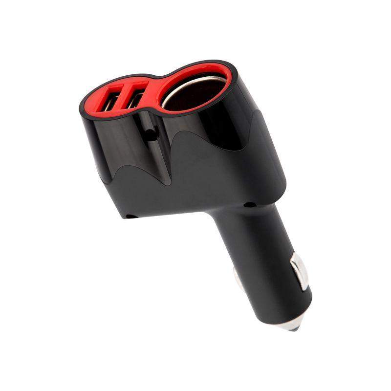 автозарядка в прикуриватель азу 2хusb+гнездо 12-24в 5в 1000ma бел. rexant 16-0299 от BTSprom.by