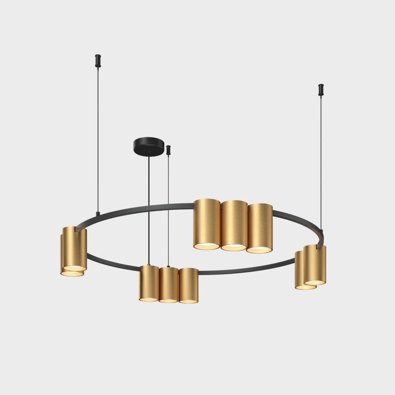 светильник orbit 15вт 10xgu10 ip20 led подвесной алюм. черн.+сатинированное зол. denkirs 764325 от BTSprom.by