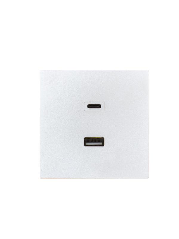 розетка usb сп zima ip20 type-a+c механизм бел. искра матов. lezard 704-1488-192tc от BTSprom.by