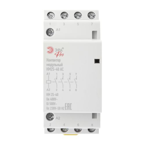  Контактор модульный КМ25-40 AC PRO NO-902-298 ЭРА Б0049163 фото в каталоге от BTSprom.by