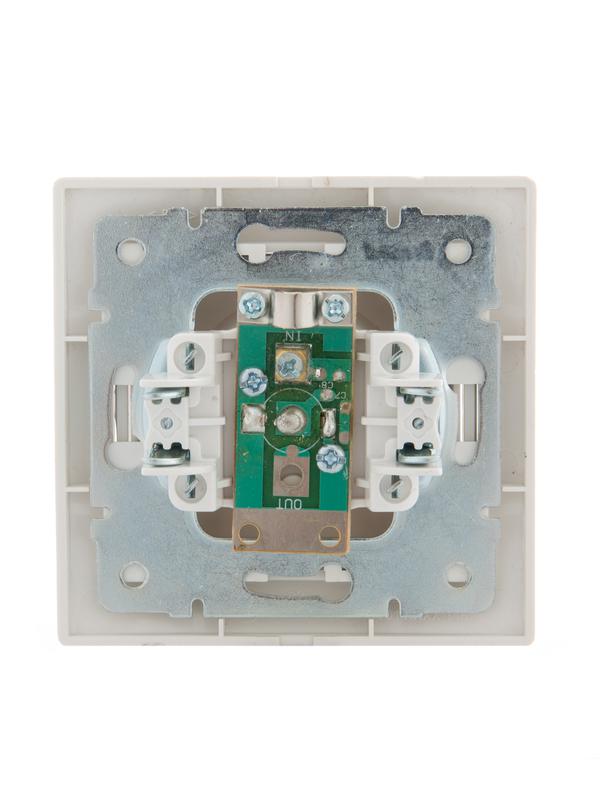  Розетка телевизионная оконечная TV СП Mira 16А IP20 со вставкой жемчуж./бел. перламутр. LEZARD 701-3030-130 фото в каталоге от BTSprom.by