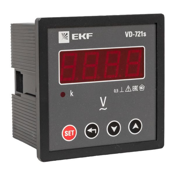 вольтметр цифровой vd-721s на панель 72х72 (квадратный вырез) 1ф в коротком корпусе proxima ekf vd-721s от BTSprom.by