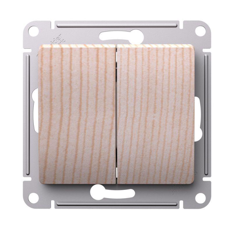 выключатель 2-кл. glossa сх.5 10ах механизм сосна se gsl001551 от BTSprom.by