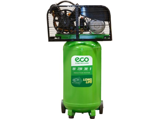 компрессор eco ae-1005-b2 ременной (380 л/мин, 8 атм, ременной, масляный, вертикальный ресив. 100 л, 220 в, 2.20 квт) ae-1005-b2 от BTSprom.by