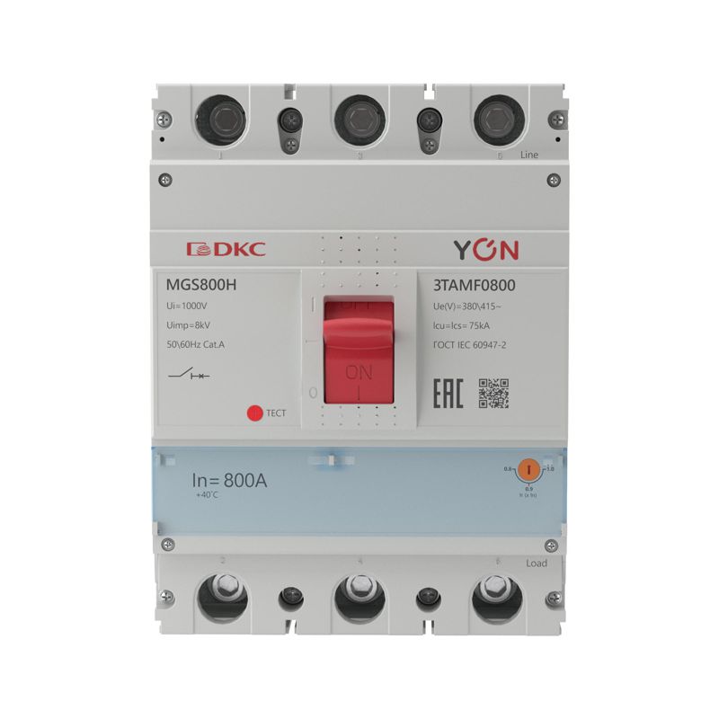  Выключатель автоматический MGS800 3P 640-800A 75kA YON MGS800H-3TAMF0800 фото в каталоге от BTSprom.by