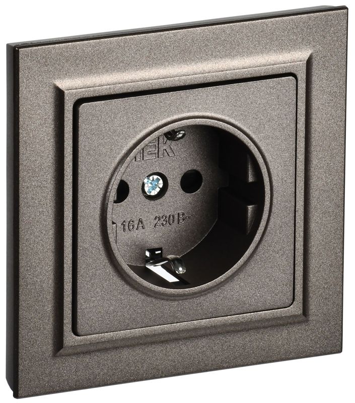 розетка сп brite рср14-1-0-бртб 16а в сборе с заземл. защ. шторки бр. iek br-r14-16-k45-f от BTSprom.by