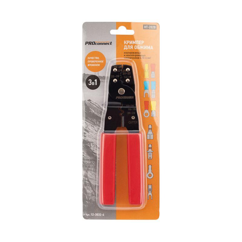  Кримпер для обжима автоклемм изолированных и неизолированных 0.10-6.0кв.мм (ht-202B) PROCONNECT 12-3032-4 фото в каталоге от BTSprom.by