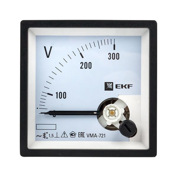  Вольтметр аналоговый VM-A721 на панель 72х72 (квадратный вырез) 300В прямое подкл. EKF vm-a721-300/vma-721-300 фото в каталоге от BTSprom.by