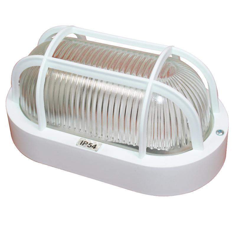  Светильник "Банник" 1402 НПП 03-60-022 IP54 овал малый с решеткой бел. пласт. ГИ Элетех 1005500884 фото в каталоге от BTSprom.by