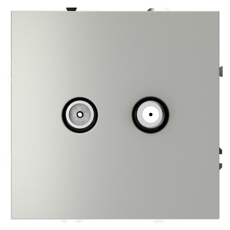 розетка телевизионная оконечная tv + sat 2-м сп s70 механизм сталь voltum vls060405 от BTSprom.by